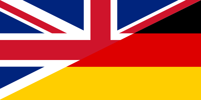 English VS German: German English Banner